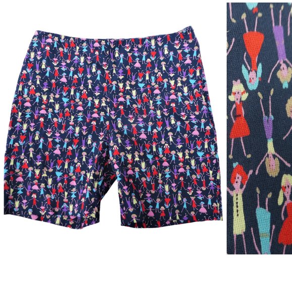 Esprit Pants - Vintage Esprit Cotton Spandex Shorts Novelty Stick Women Side Zip 3 4